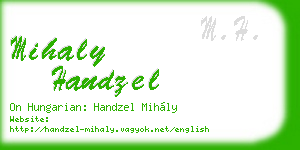 mihaly handzel business card
